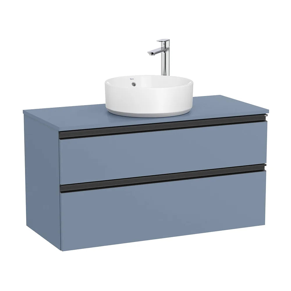 Mueble Base Suspendido 2 Cajones Lavabo Sobre Encimera Central 100x46x53cm Colección The Gap Roca - Vista 2