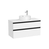 Mueble Base Suspendido 2 Cajones para Lavabo Sobre Encimera 100x46x53cm Colección The Gap Roca