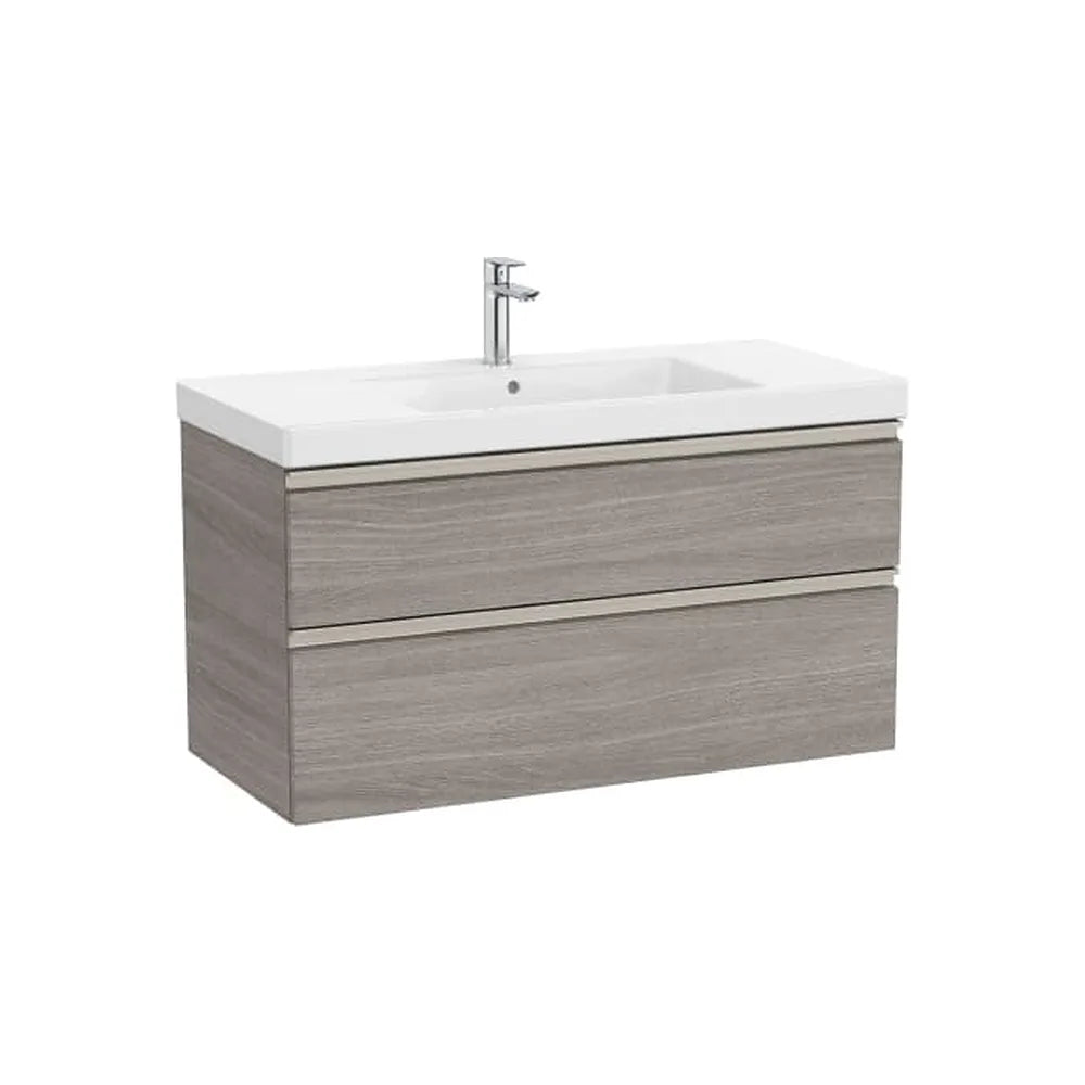 Mueble Base con 2 Cajones y Lavabo Plus Centrado City 100x46x57cm Colección The Gap Roble Roca - Vista 1