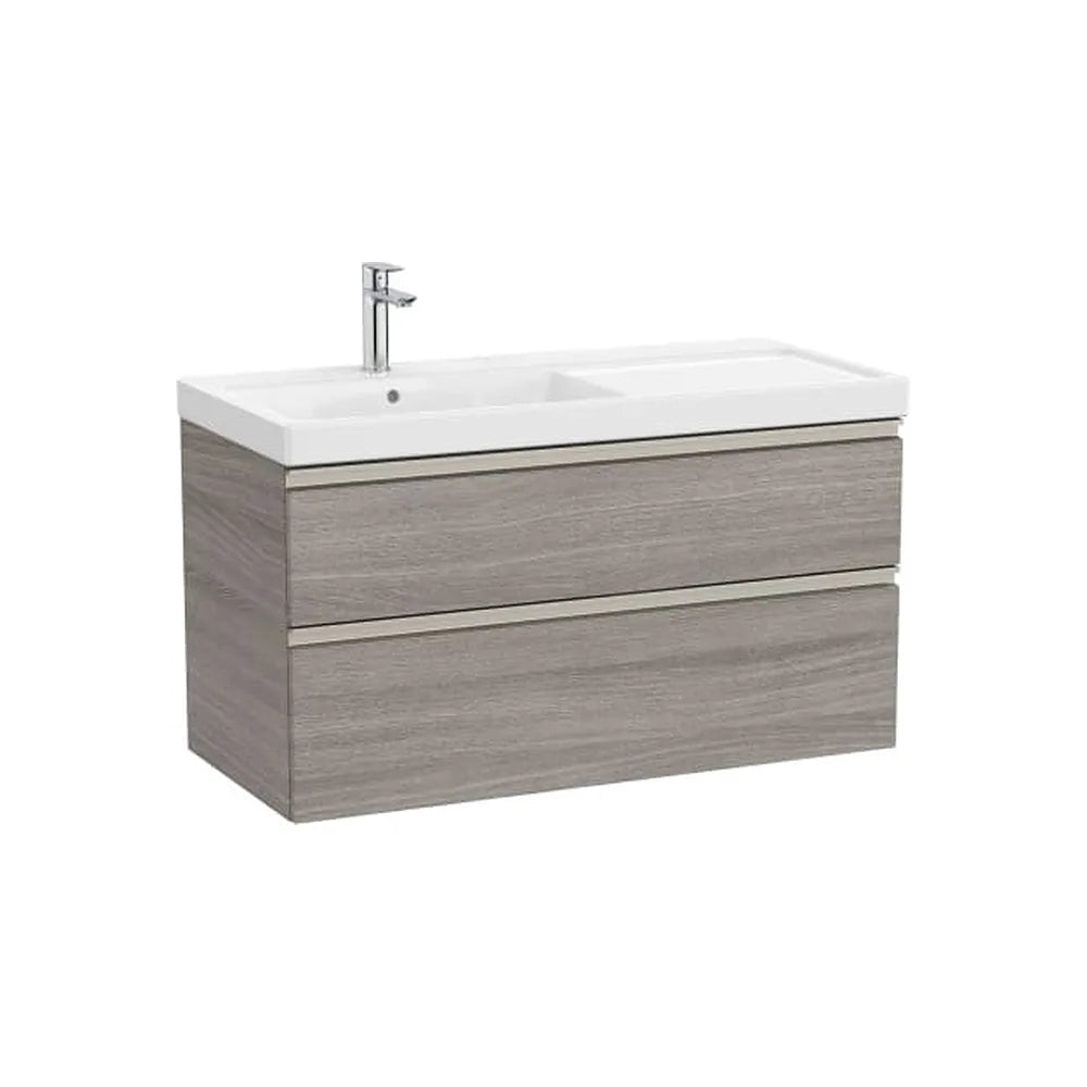 Mueble Base con Lavabo Plus a la Izquierda 2 Cajones City 100x46x57cm Colección The Gap Roble Roca - Vista 1