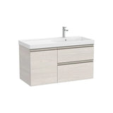Mueble Base Asimétrico con 2 Cajones y Una Puerta Lavabo a la Derecha 100x46x57cm Colección The Gap Roca