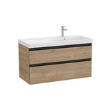 Mueble Base with Basin Plus a la Derecha 2 Cajones Nogal 100x46x57cm Colección The Gap Roca