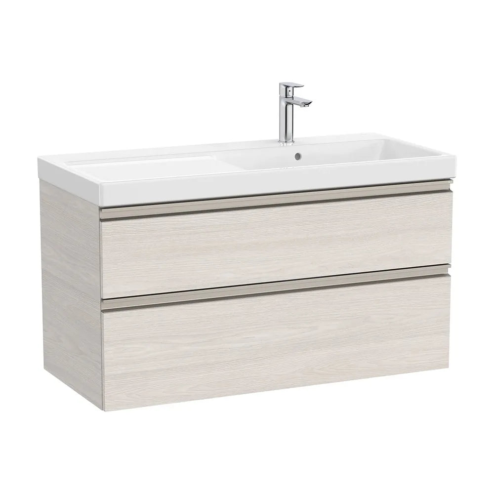 Mueble Base con Lavabo Plus a la Derecha 2 Cajones Nórdico 100x46x57cm Colección The Gap Fresno Roca - Vista 2