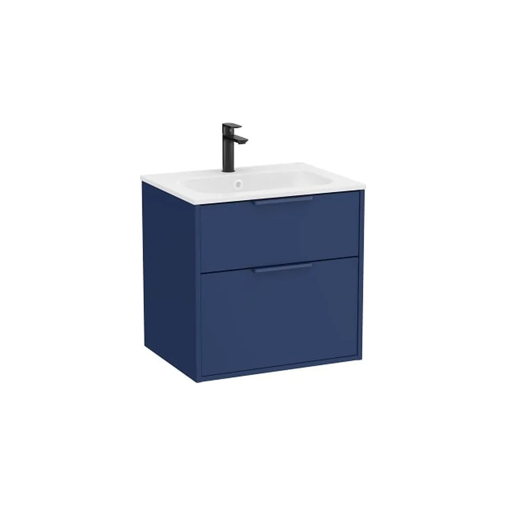 Mueble base suspendido dos cajones lavabo Stonex blanco 59x45x58 cm Roca - Vista 1