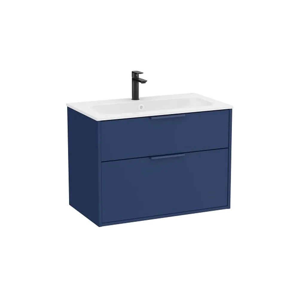 Mueble base suspendido dos cajones lavabo Stonex blanco 79x45x58 cm Roca - Vista 1