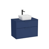 Base para Lavatório de Sobrepor Com Dois Gavetões X 58 Cm Acabamento Azul Aço Unik 79x45 cm Roca