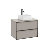Meuble Bas Suspendu Deux Tiroirs Pour Lavabo À Poser Ou Sur Plan Dimensions X 58 Cm Inspira 80x49 cm Roca