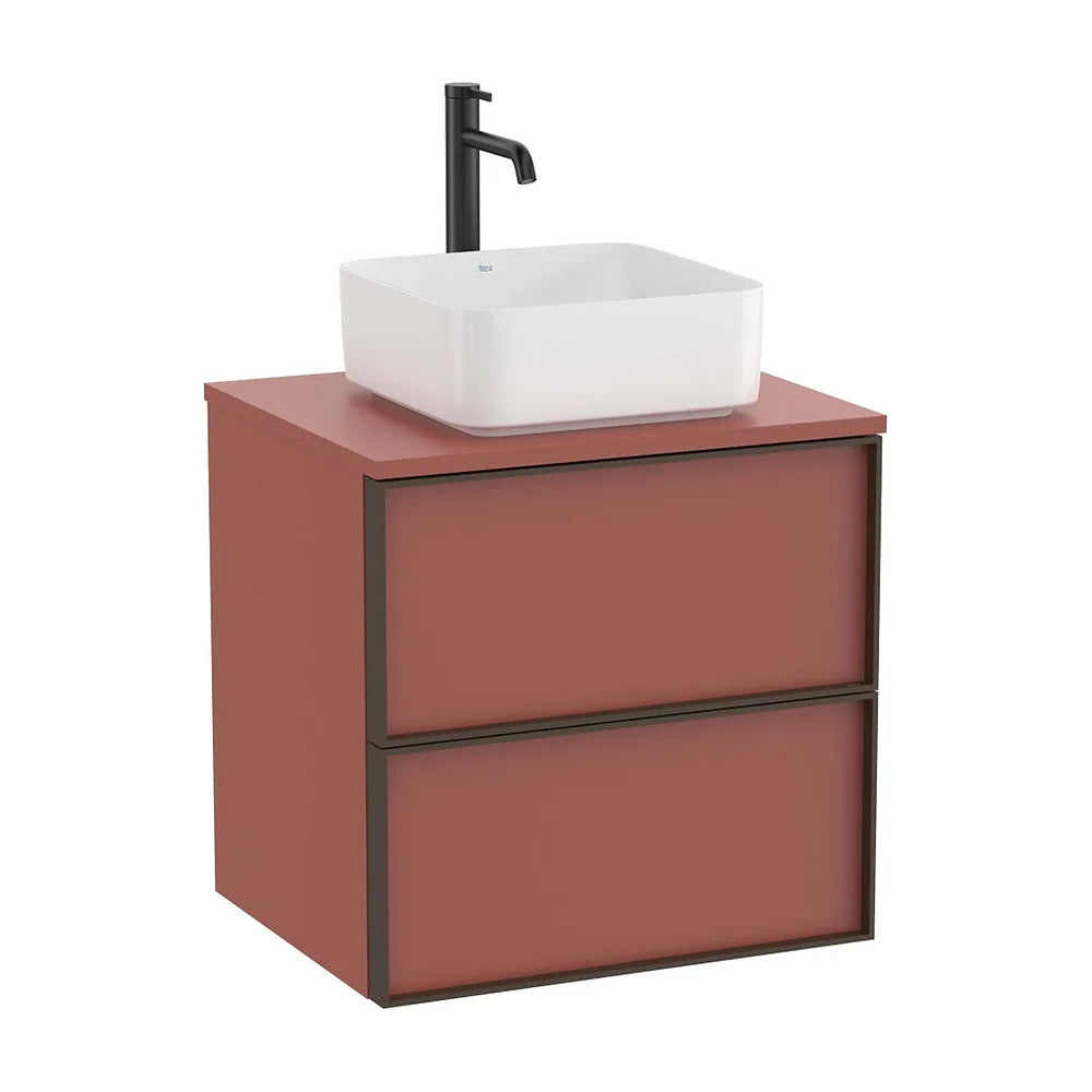 Mueble base suspendido dos cajones para lavabo encimera 60x49x58 cm Roca - Vista 2