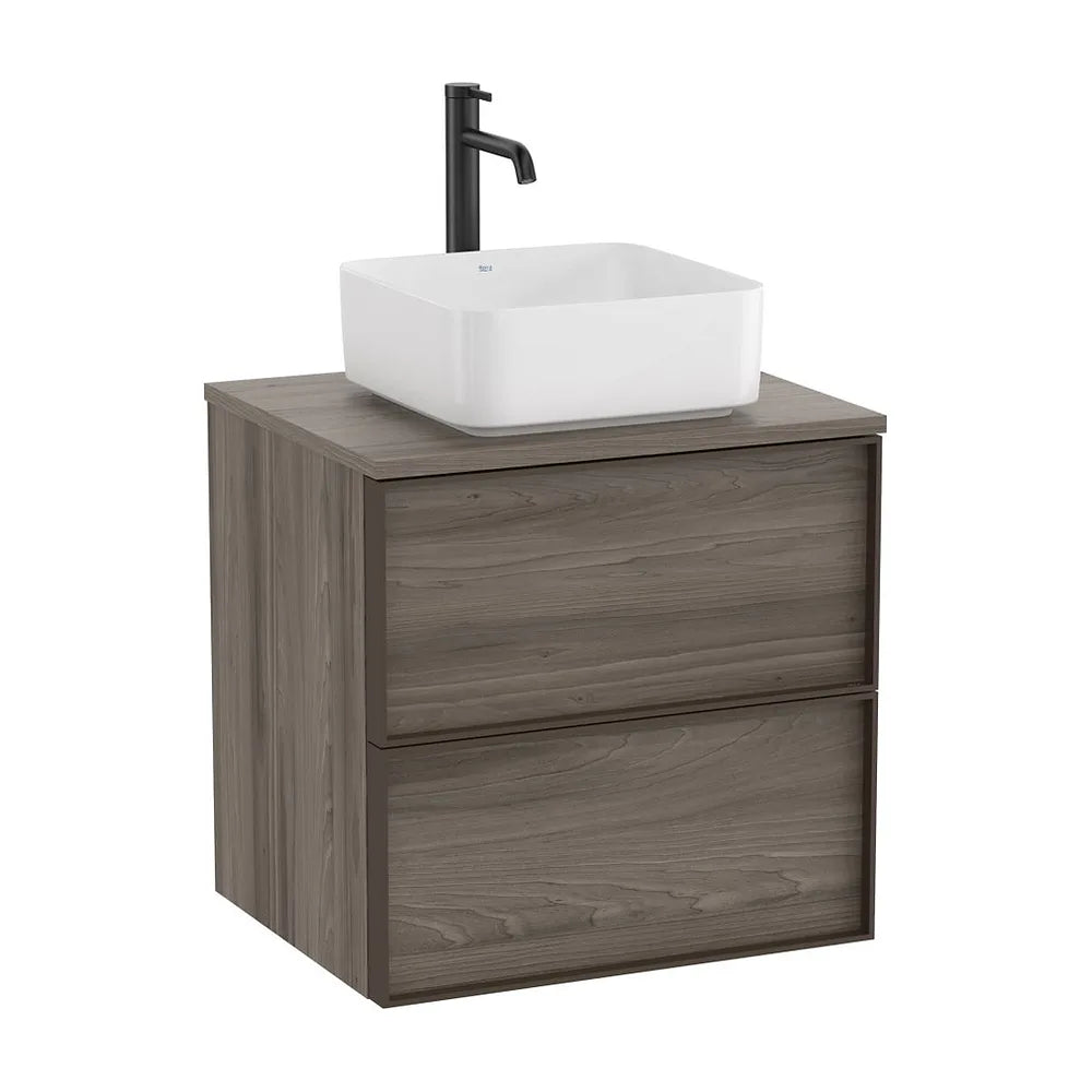 Mueble base suspendido dos cajones para lavabo encimera 60x49x58 cm Roca - Vista 2