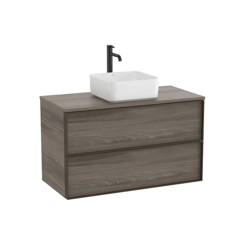 Mueble base suspendido dos cajones para lavabo encimera 100x49x58 cm Magnolia Roca - Vista 1