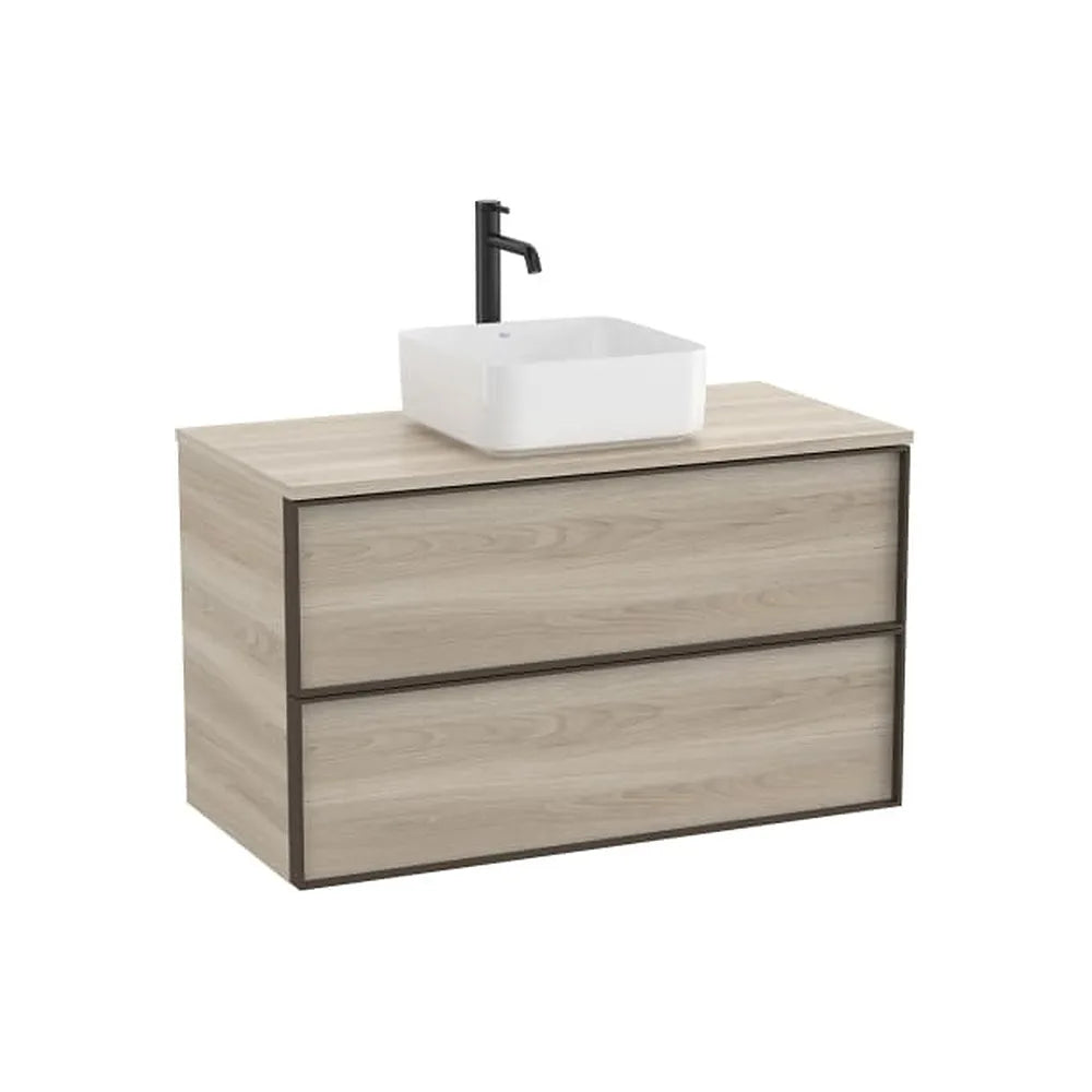 Mueble base suspendido dos cajones para lavabo encimera 100x49x58 cm Roca - Vista 1