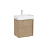 Mueble Base Suspendido 2 Cajones with Basin Porcelana 60x43x60cm Roca