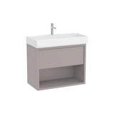 Mueble Base Suspendido Cajón Estante Abierto Lavabo con Orificio para Grifería 80x43x60cm Roca