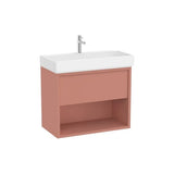 Mueble Base con Cajón Estante Abierto y Lavabo con Orificio para Grifería 80x43x60cm Roca