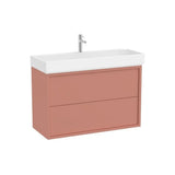 Mueble Base Suspendido con 2 Cajones y Lavabo con Orificio para Grifería 100x43x60cm Roca