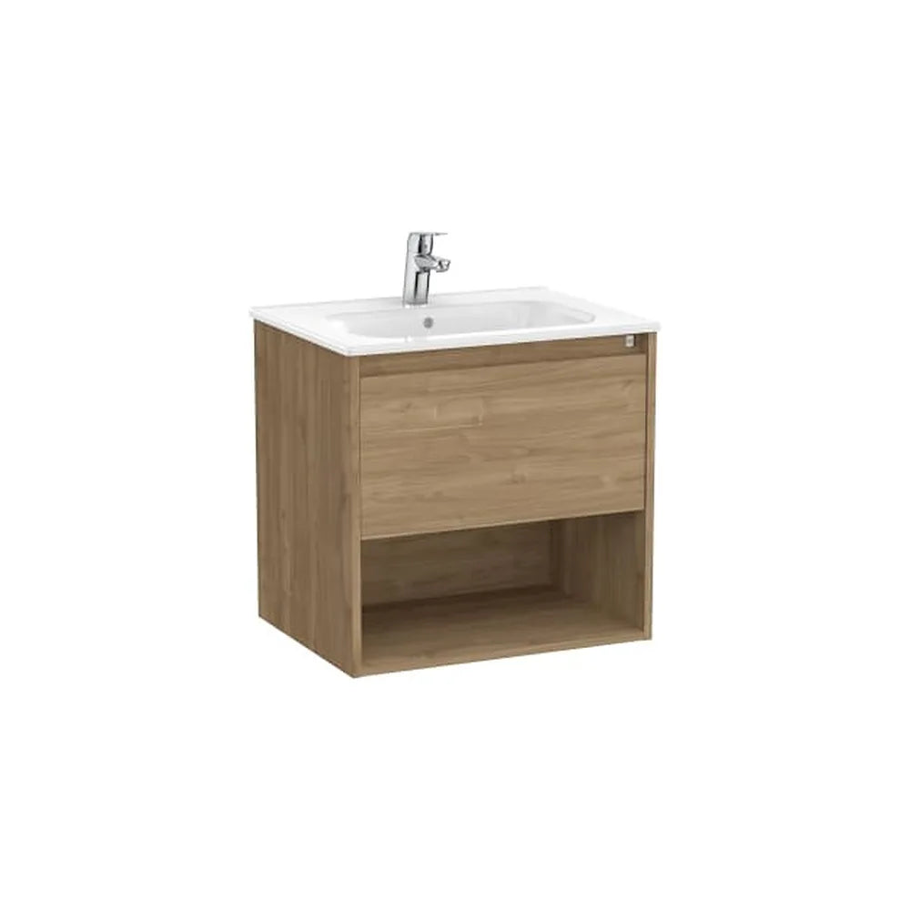 Mueble Base Suspendido Cajón Estante Abierto y Lavabo 60x46x58cm Roca - Vista 1