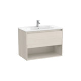 Mueble Base Suspendido Cajón Estante Abierto y Lavabo 80x46x58cm Roca