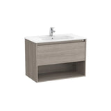 Mueble Base Suspendido con Cajón Estante Abierto y Lavabo 80x46x58cm Roca
