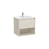 Wall-Hung Base Unit with Drawer Open Shelf and Washbasin 60x46x58cm Roca