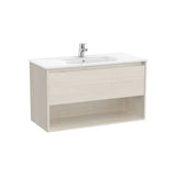 Mueble Base Suspendido Cajón Estante Abierto y Lavabo 100x46x58cm Roca