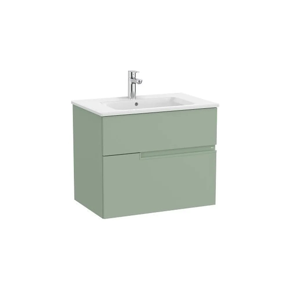 Mueble Base Suspendido con 2 Cajones y Lavabo Porcelana 70x46x58cm Roca - Vista 1
