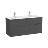 Meuble Bas Suspendu Double Vasque Quatre Tiroirs X 58 Cm Finition Onyx Collection N Victoria 119x46 cm Roca