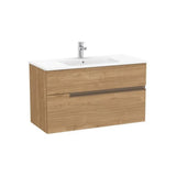Mueble Base Suspendido con 2 Cajones y Lavabo Nogal 1005x460x583mm Colección Victoria Roca