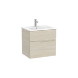 Meuble Bas Suspendu À Deux Tiroirs Avec Lavabo en Porcelaine X 58 Cm Victoria 60x46 cm Roca