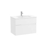 Mueble Base Suspendido con 2 Cajones y Lavabo 80x46x58cm Colección Victoria White Mate Roca