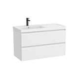Mueble Base Suspendido with Basin Fineceramic a la Izquierda 100x46x62cm Roca
