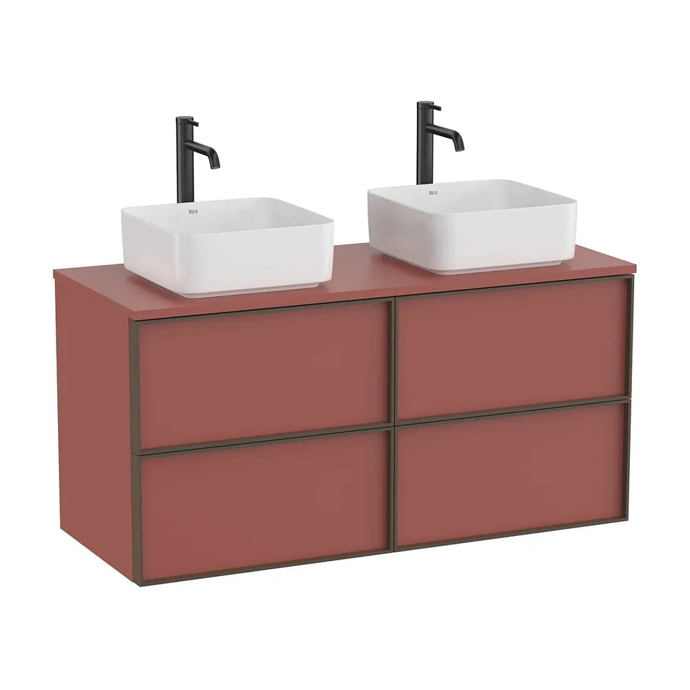 Mueble Base Suspendido con Cuatro Cajones para Lavabo Sobre Encimera 117 6x56 5 Cm 6x48 cm Colección Inspira Roca - Vista 2