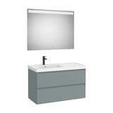 Mueble Base 2 Cajones Lavabo Fineceramic Izquierda Espejo Led 100x46x62cm Colección Eidos Roca