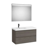 Mueble Base 2 Cajones Lavabo Fineceramic Izquierda Espejo Led 100x46x62cm Colección Eidos Roca