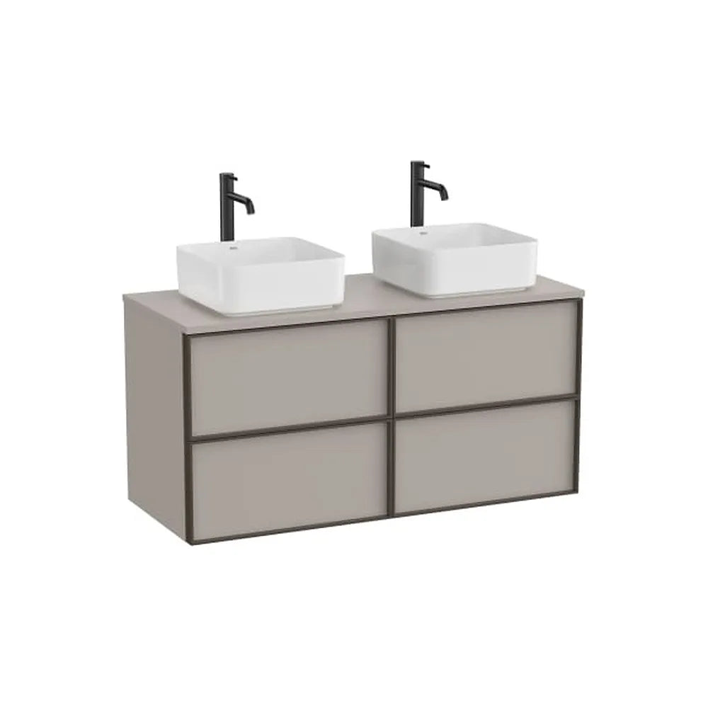 Mueble base suspendido cuatro cajones para lavabo sobre encimera 117 6x48 6x56 5 cm Roca - Vista 1