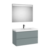 Mueble Base 2 Cajones Lavabo Fineceramic Centrado Espejo Led 100x46x62cm Colección Eidos Roca