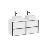 Mueble Base Suspendido con Cuatro Cajones para Lavabo Sobre Encimera 117 6x56 5 Cm 6x48 cm Colección Inspira Roca
