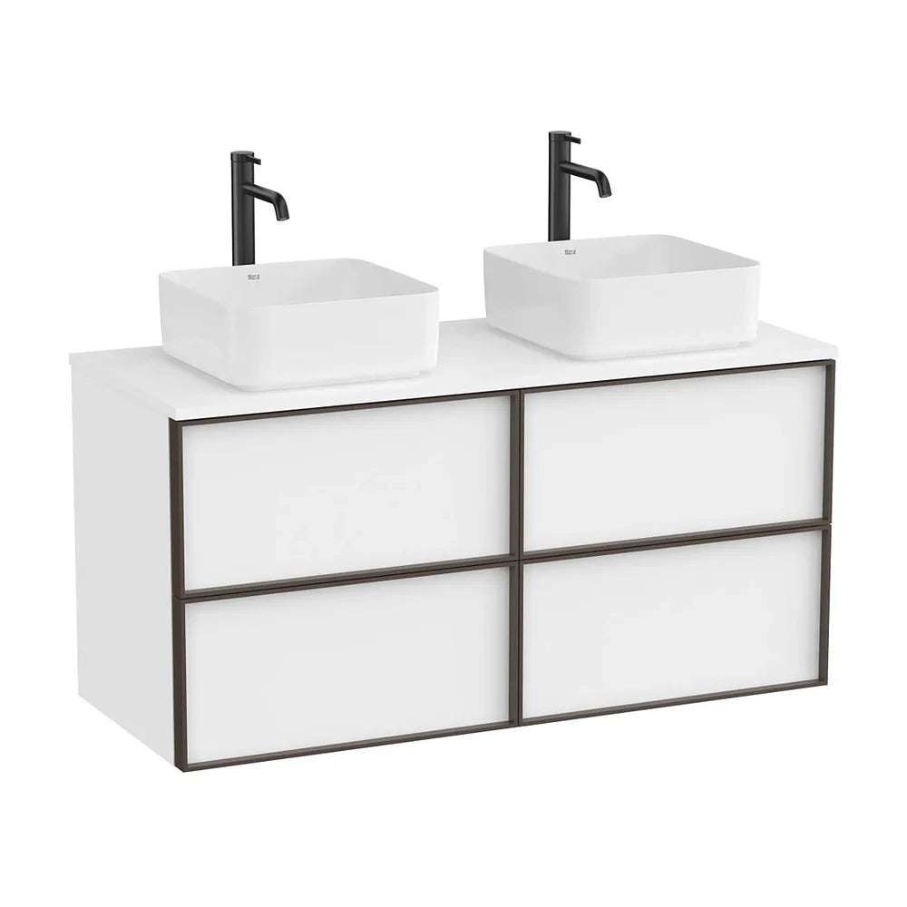 Mueble base suspendido con cuatro cajones para lavabo sobre encimera 117 6x48 6x56 5 cm Roca - Vista 2