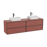 Mueble Base Suspendido Cuatro Cajones para Lavabo Sobre Encimera 1976x48x56cm Colección Inspira Roca