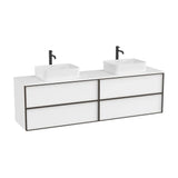 Mueble Base Suspendido con Cuatro Cajones para Lavabo Sobre Encimera 197x48x56cm Colección Inspira Roca