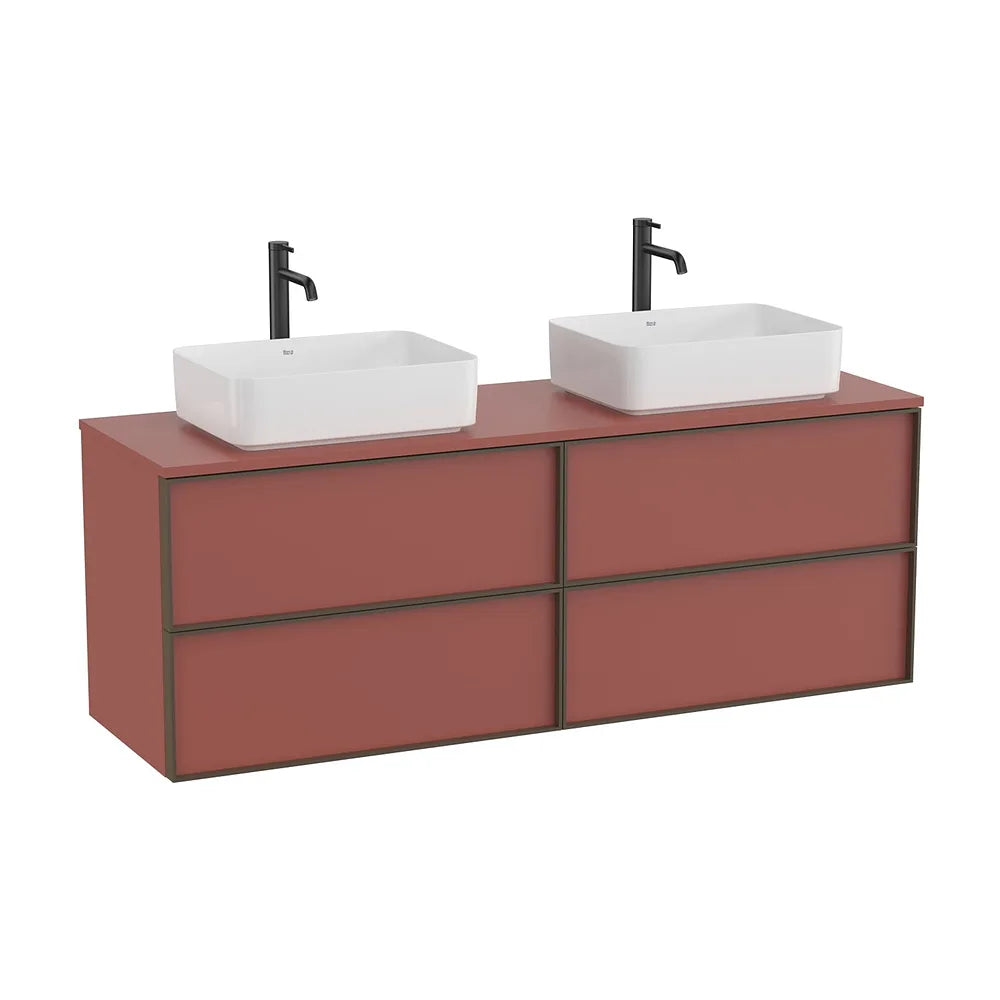 Mueble Base Suspendido Cuatro Cajones para Lavabo Sobre Encimera 157.6x48.6x56.5cm Colección Inspira Roca - Vista 2