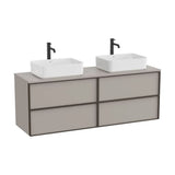 Mueble Base Suspendido Cuatro Cajones Lavabo Sobre Encimera 1576x486x565mm Colección Inspira Roca