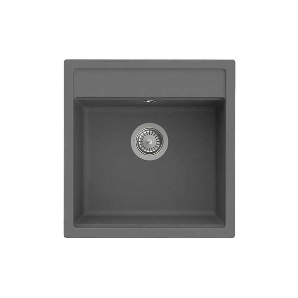 Fregadero de 1 cubeta Quarzex con orificio insinuado para grifería 43x36x18 cm Roca - Vista 1