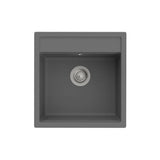 Fregadero de 1 Cubeta Quarzex con Orificio Insinuado para Grifería 43x36x18cm Roca