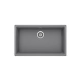Fregadero Rectangular de 1 Cubeta Bajo Encimera Quarzex 72x38x19cm Roca