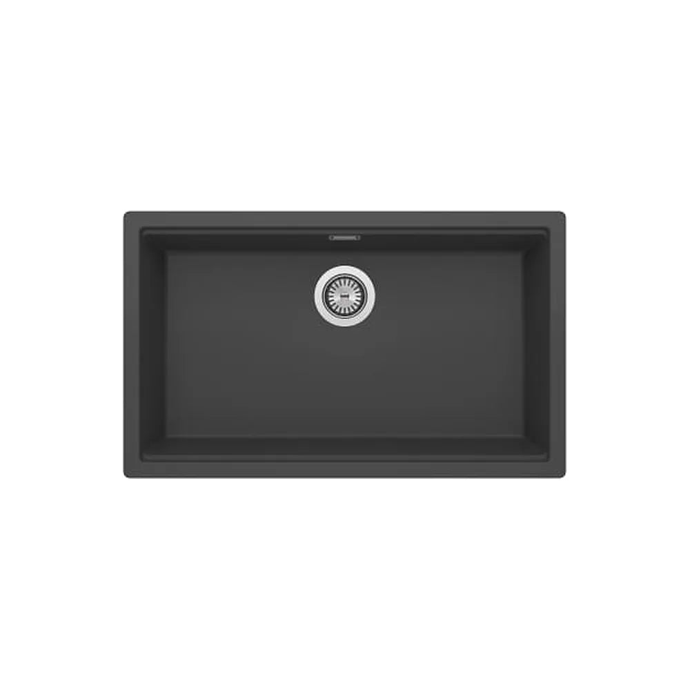 Fregadero Rectangular 1 Cubeta Bajo Encimera 72x38x19cm Negro Roca - Vista 1