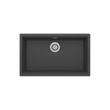 Rectangular Undermount Sink 1 Bowl 72x38x19cm Black Roca