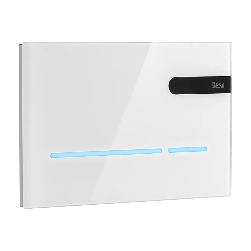 Placa de accionamiento electrónica cristal descarga dual automática Touchless 25x16 cm Roca - Vista 2