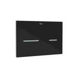 Placa Accionamiento Electrónica Doble Descarga Touchless Cristal Duplo 25x16cm Negro Roca