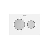 Pulsador Doble para Cisterna Empotrada Acero Inoxidable Duplo 189x3x130mm Roca