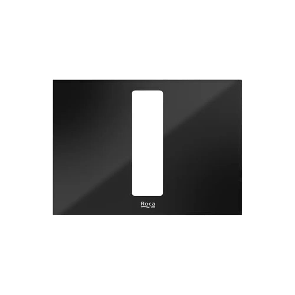 Panel frontal para pulsadores PS4 doble descarga 20 2x14 5 cm cristal negro Roca - Vista 1